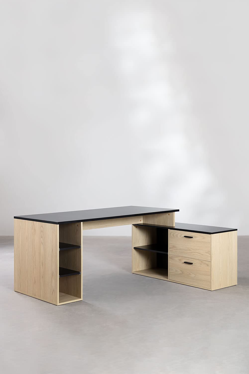 Sklum Taluk tavolo da ufficio a L rovere quercia 182,5 cm