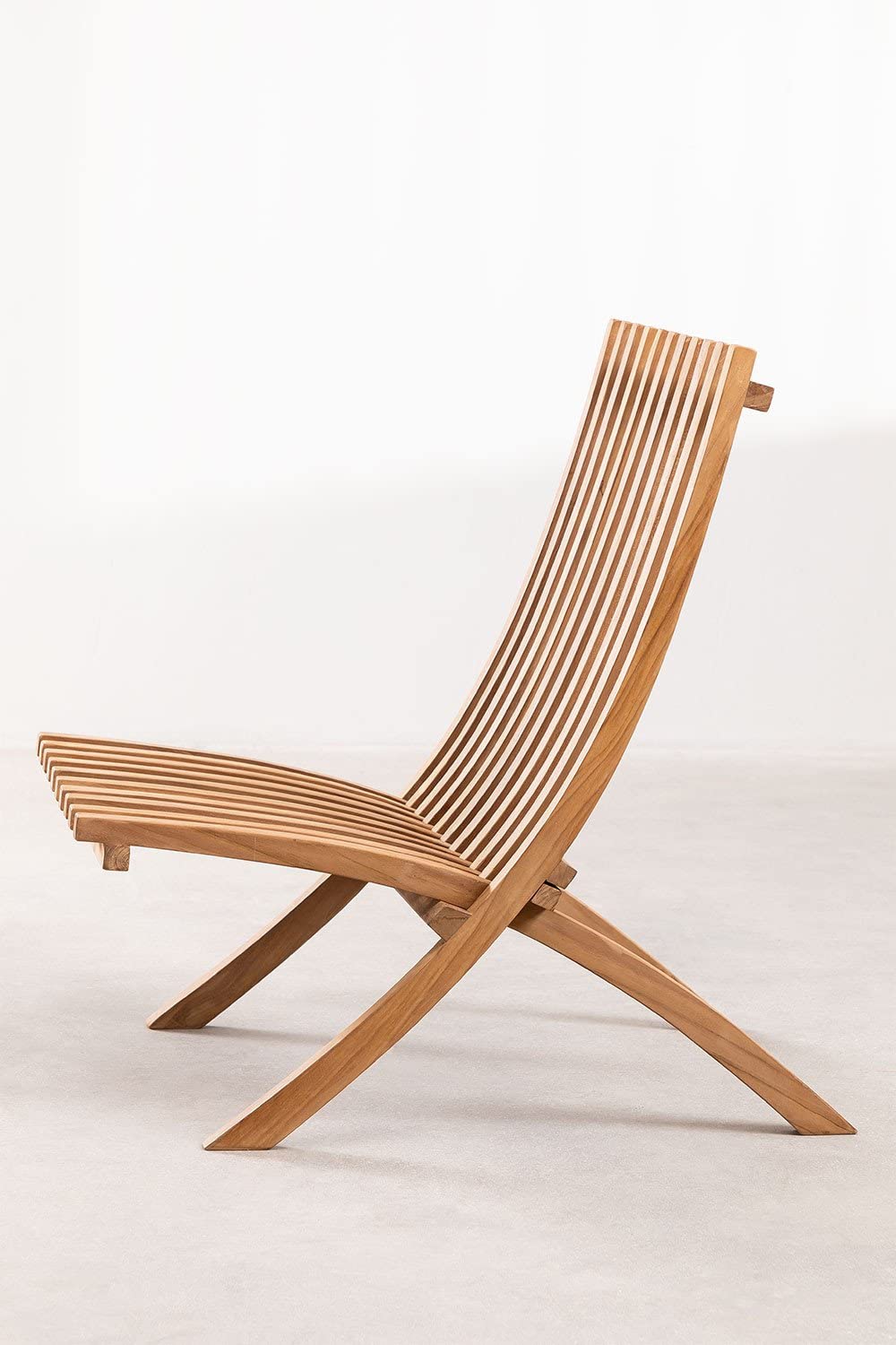 Sklum Pira Poltrona da Giardino Pieghevole Teak Naturale