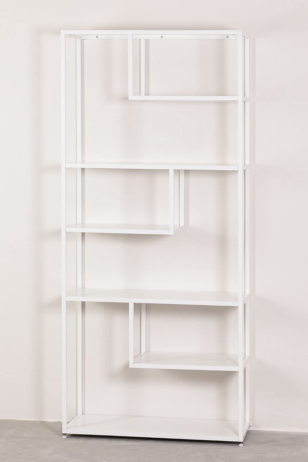 Sklum Thura libreria bianca in acciaio 190 cm