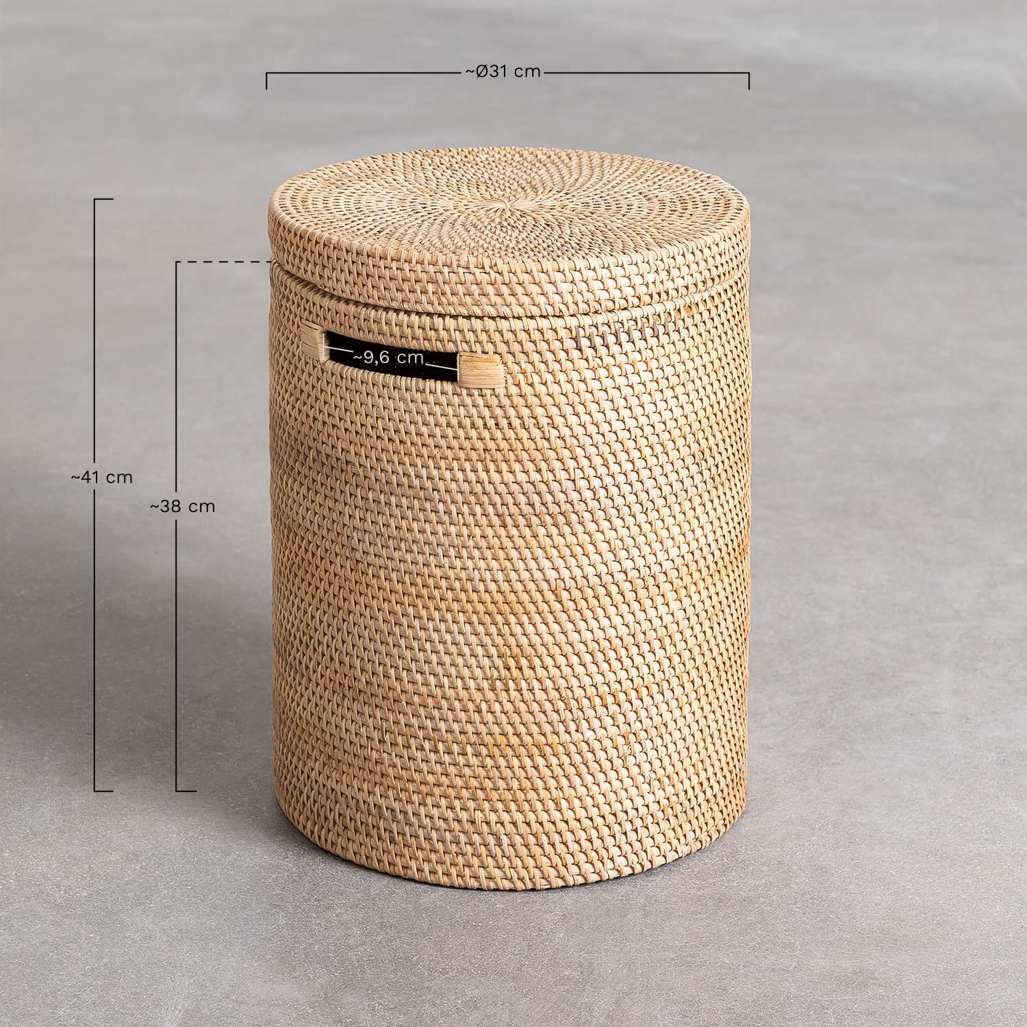 Sklum Guacui Cesto Portabiancheria Rattan Naturale