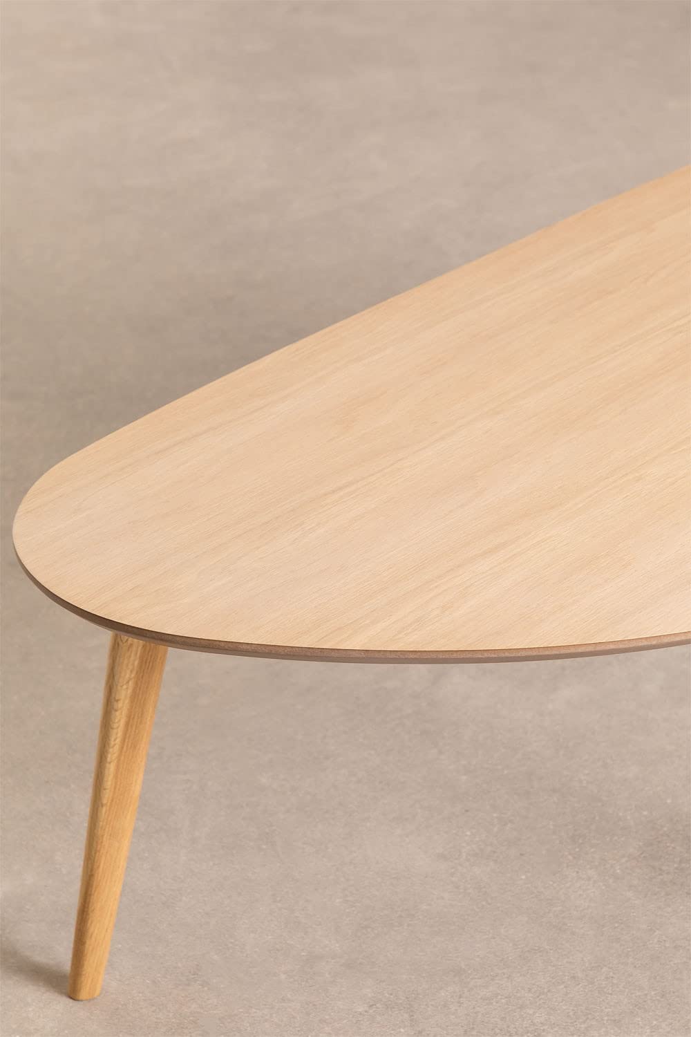 Sklum Yavik tavolino 120 cm legno naturale piano ovale