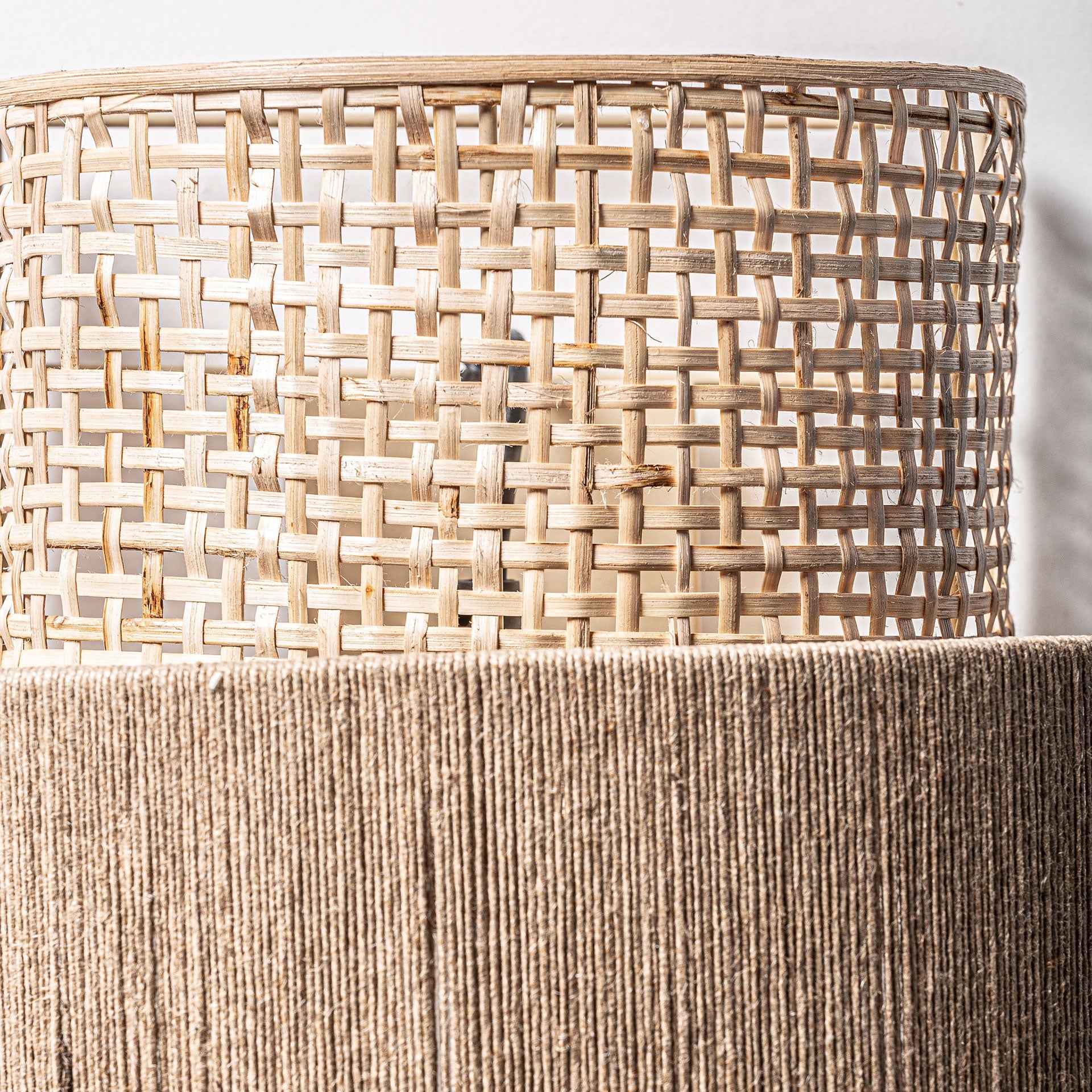Bambua Kaola lampada da parete rattan juta naturale