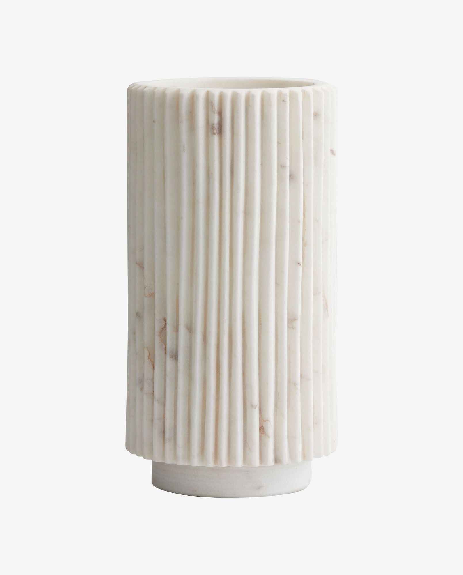 Bambua Loon Vaso in Marmo Bianco Naturale