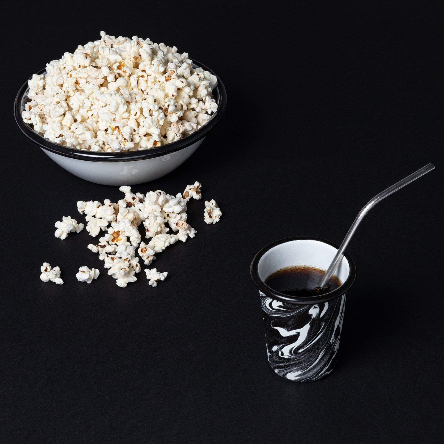 Sklum Mahr by Bornn vaso nero Ø8,5 cm smaltato