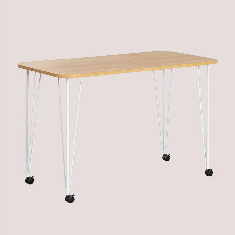 Sklum Nape Style scrivania bianca con ruote 120 cm