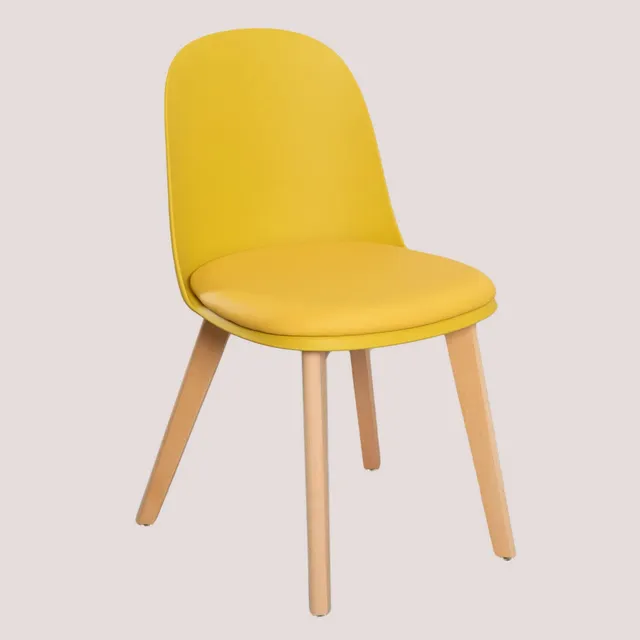 Sklum Belyna sedia da pranzo similpelle gambe faggio