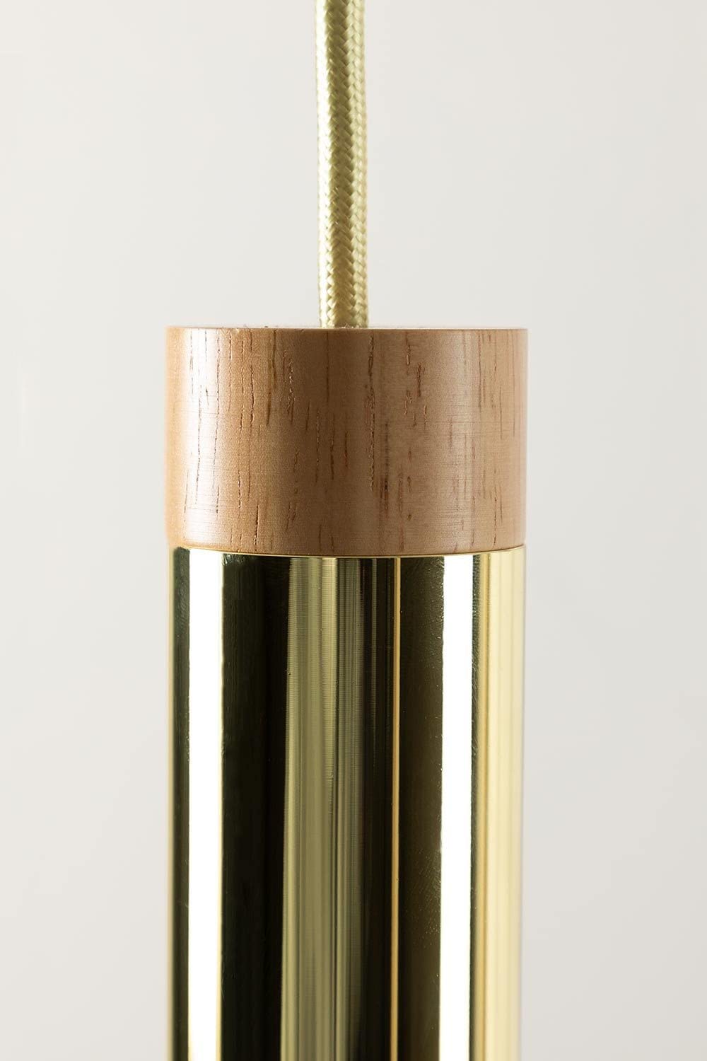 Sklum Thor lampada a sospensione oro in legno e acciaio
