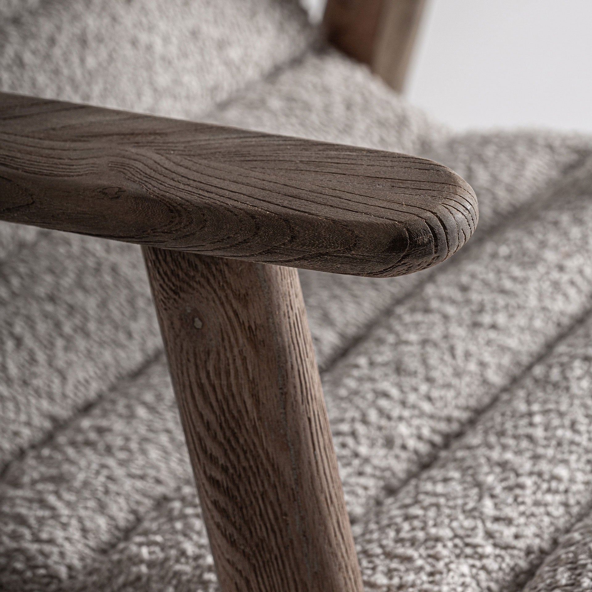 Bambua Jacquard sedia beige struttura olmo