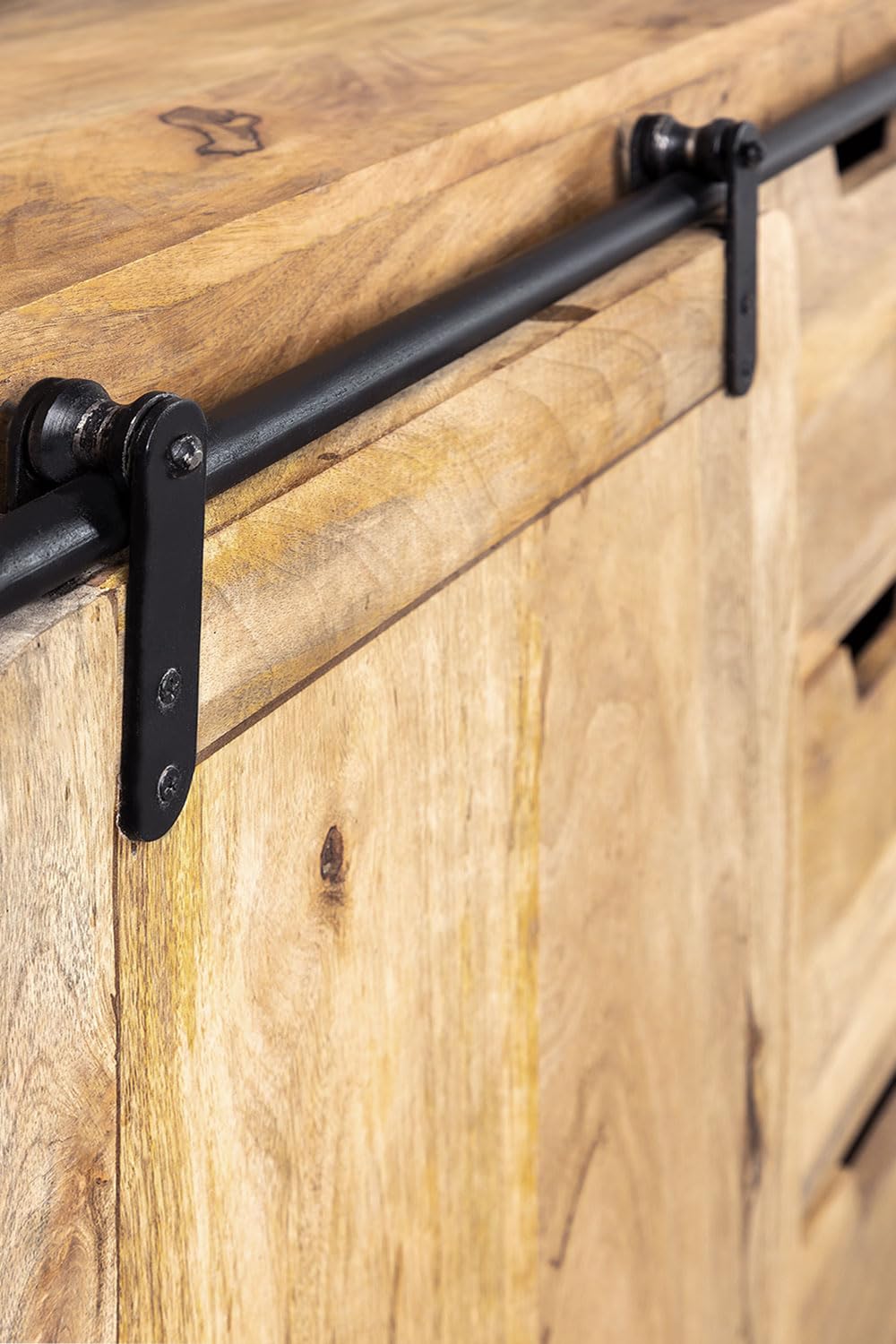 Sklum Kiefer Style cassettiera legno 150 cm Black Natural