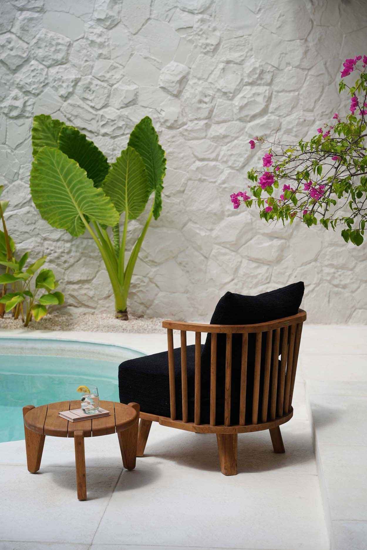 Bambua Malawi poltrona natural black teak