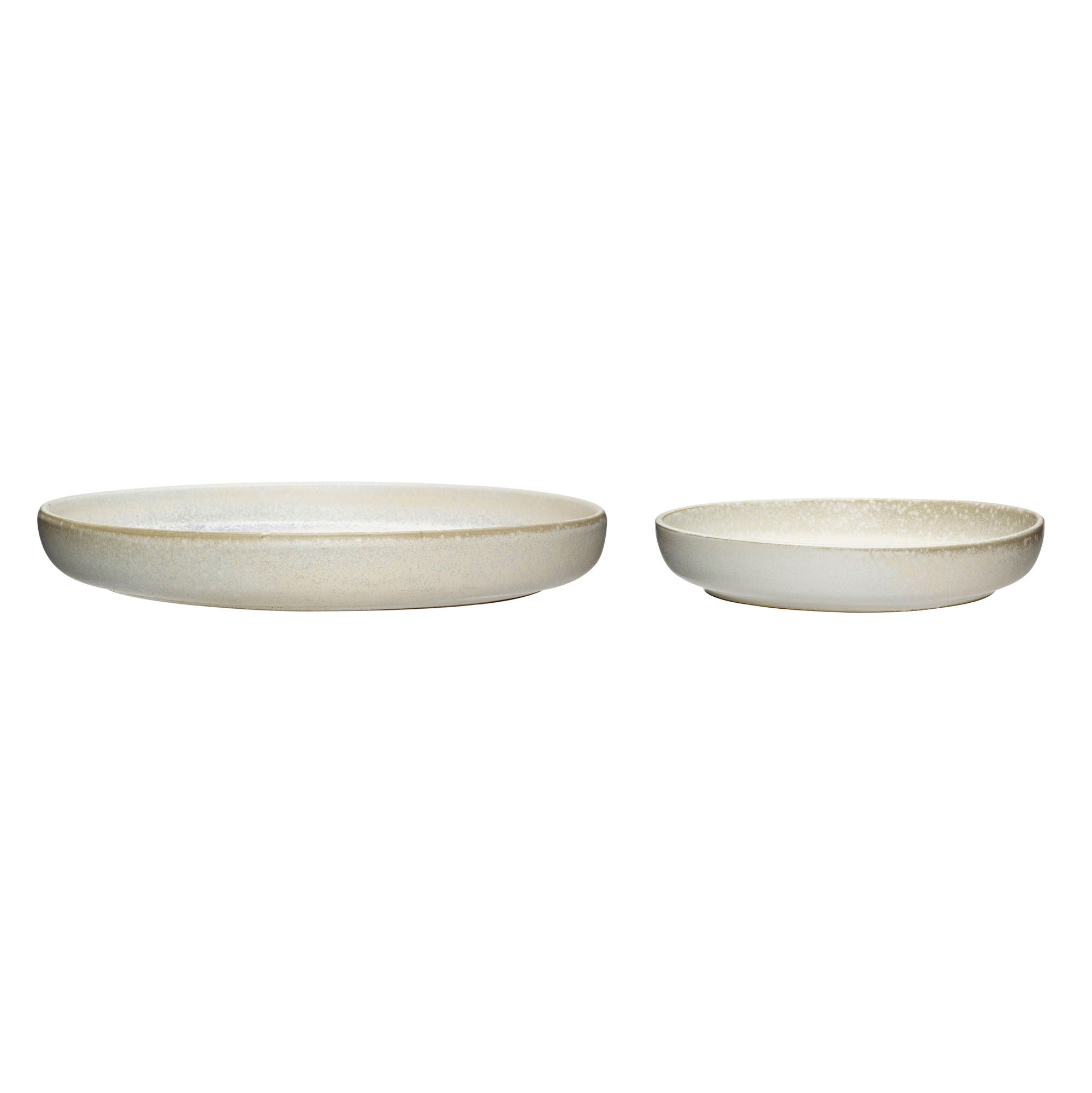 Bambua Clay piatti ceramica bianchi set 2 pezzi