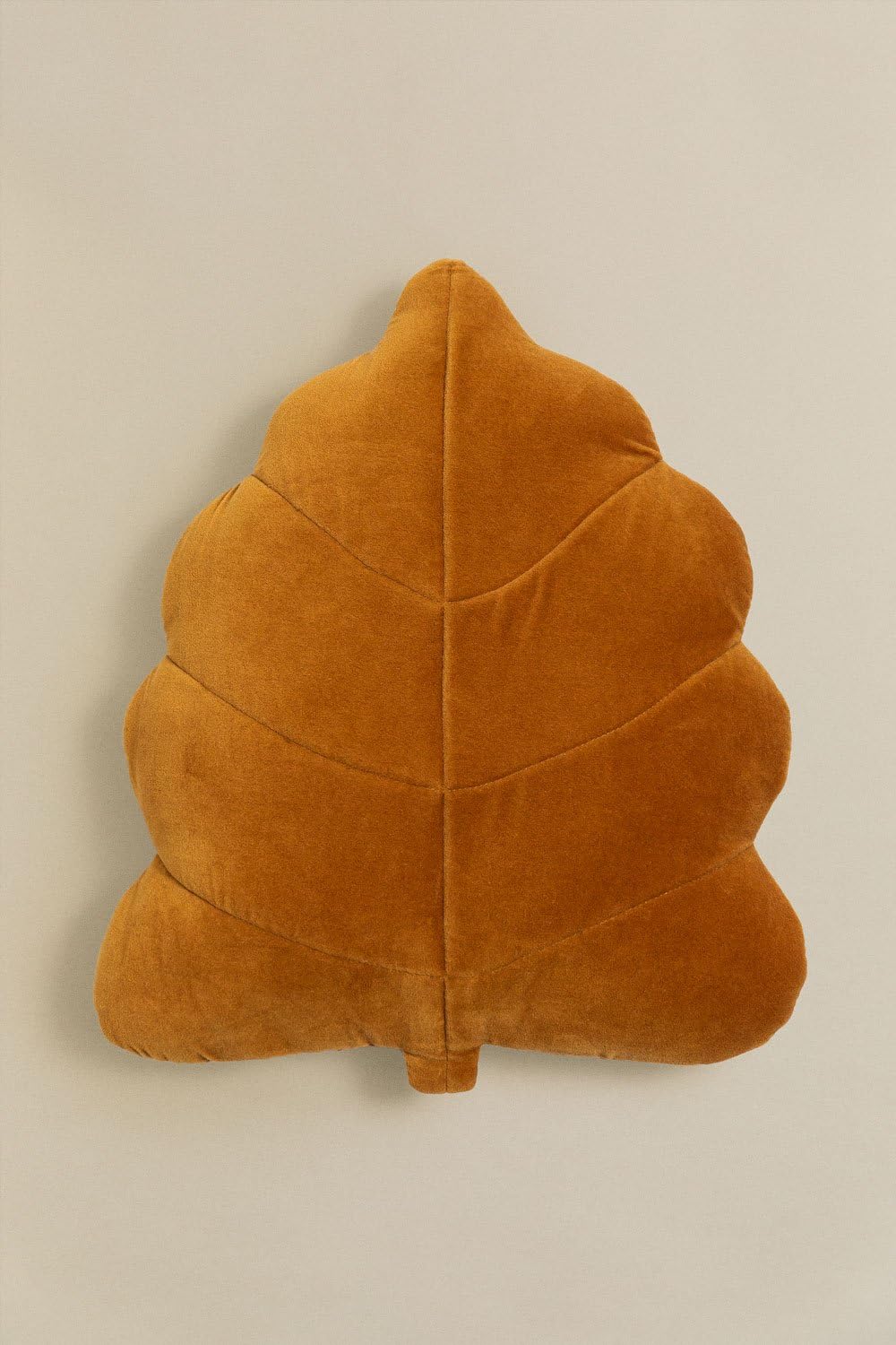 Sklum Liff cuscino foglia 47x37 cm miele velluto
