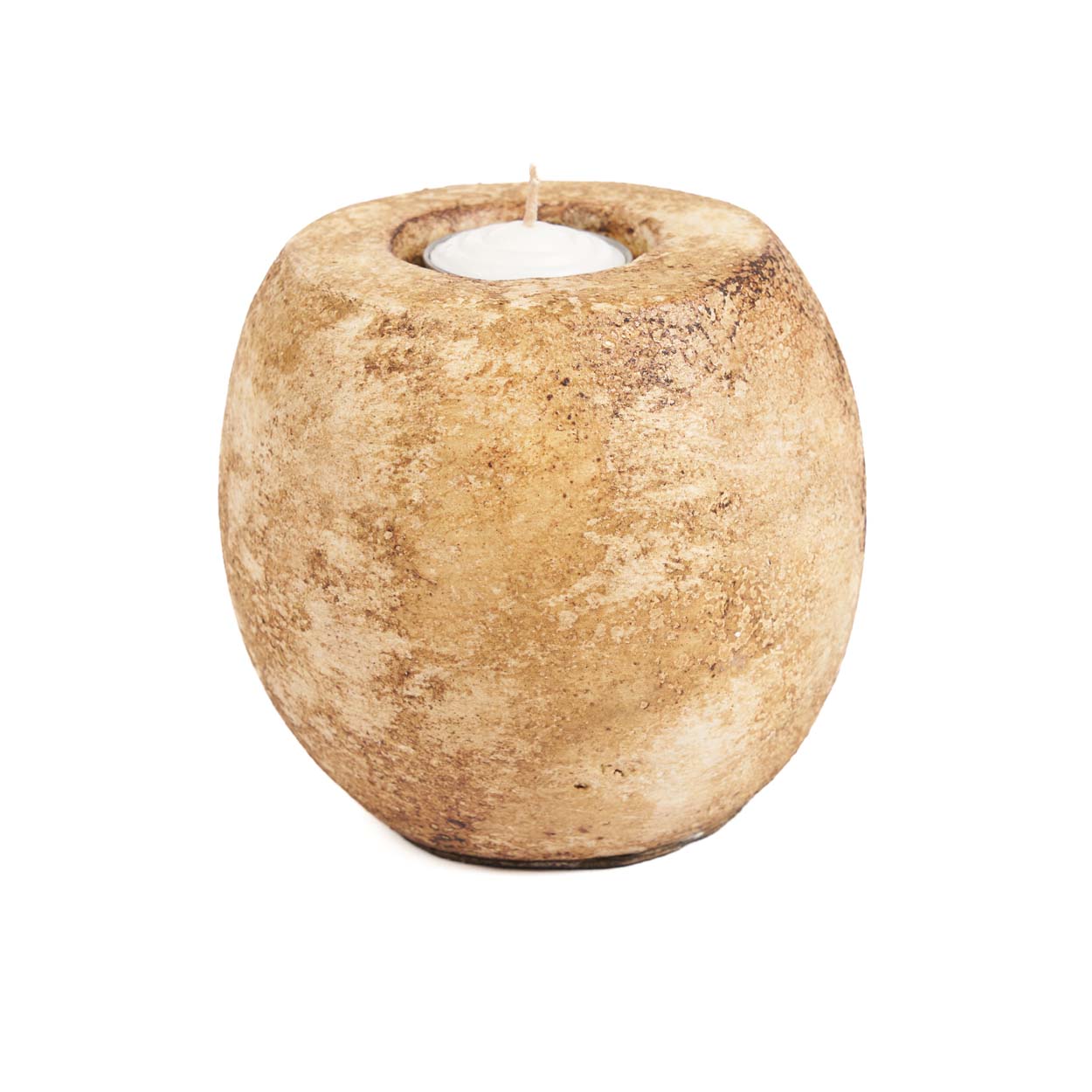 Bambua Cavestone portacandele terracotta crema