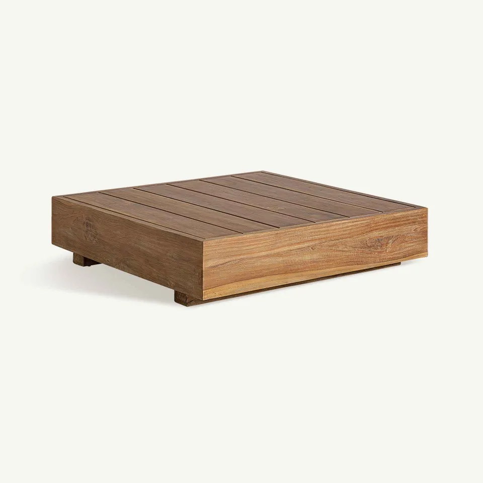 Bambua Trena Tavolino da Caffè Teak Riciclato