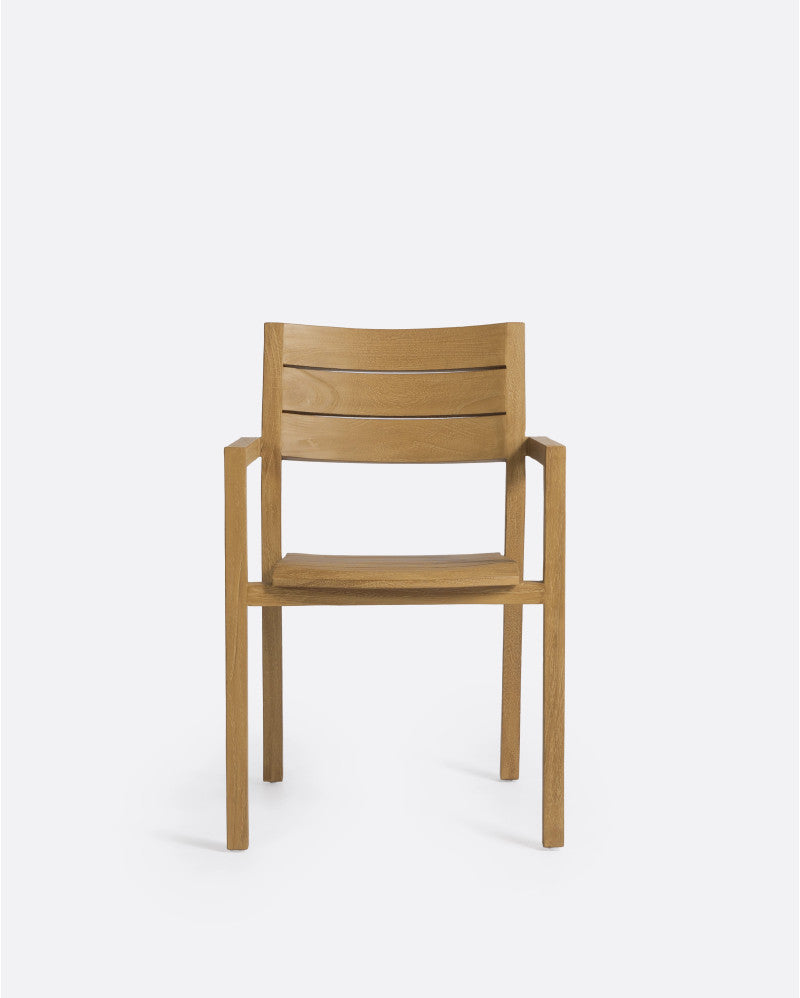 Bambua Genesis sedia da esterno teak impilabile