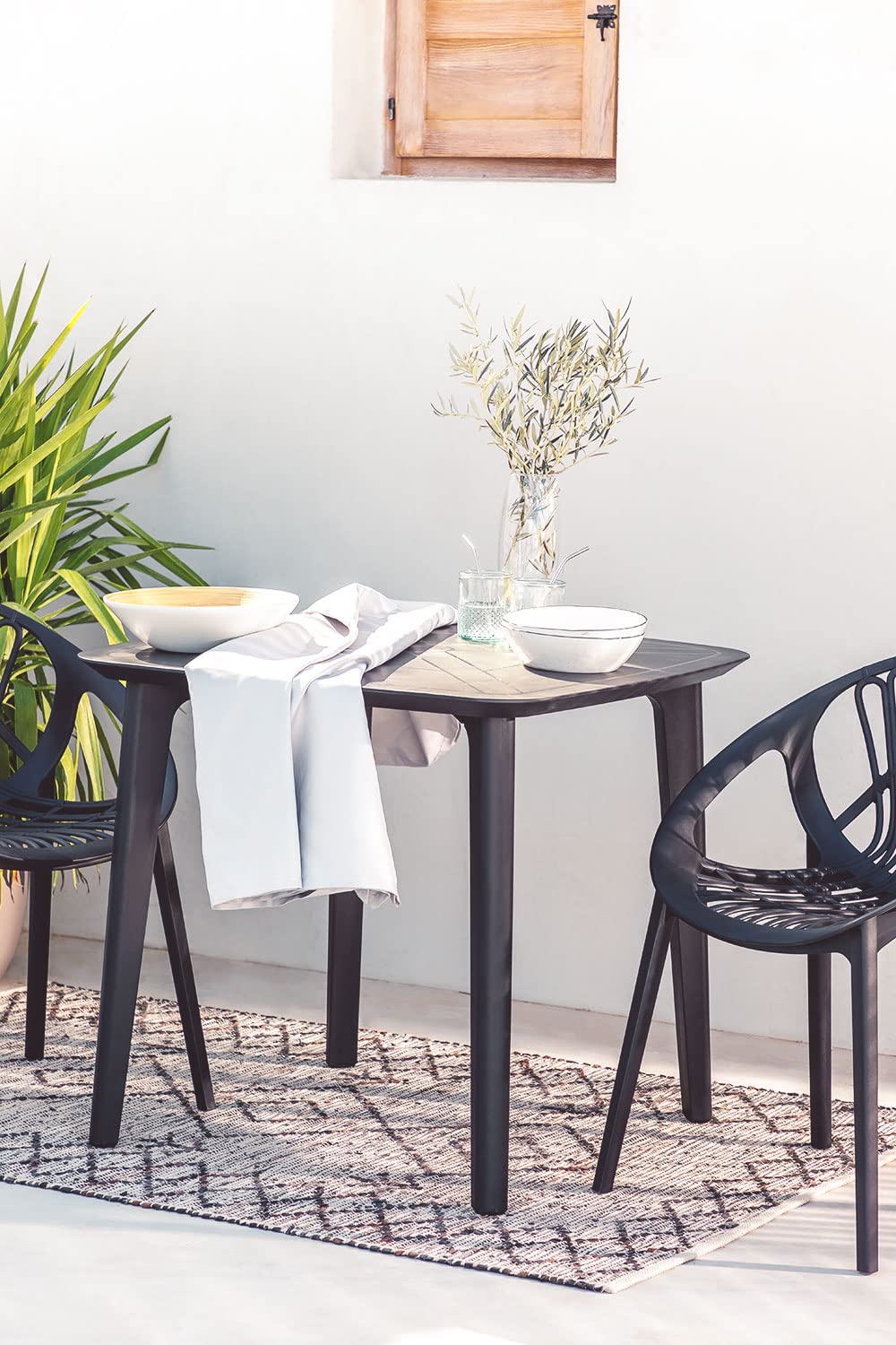 Sklum Scand Tavolo Giardino 85x85 cm Polietilene Quadrato