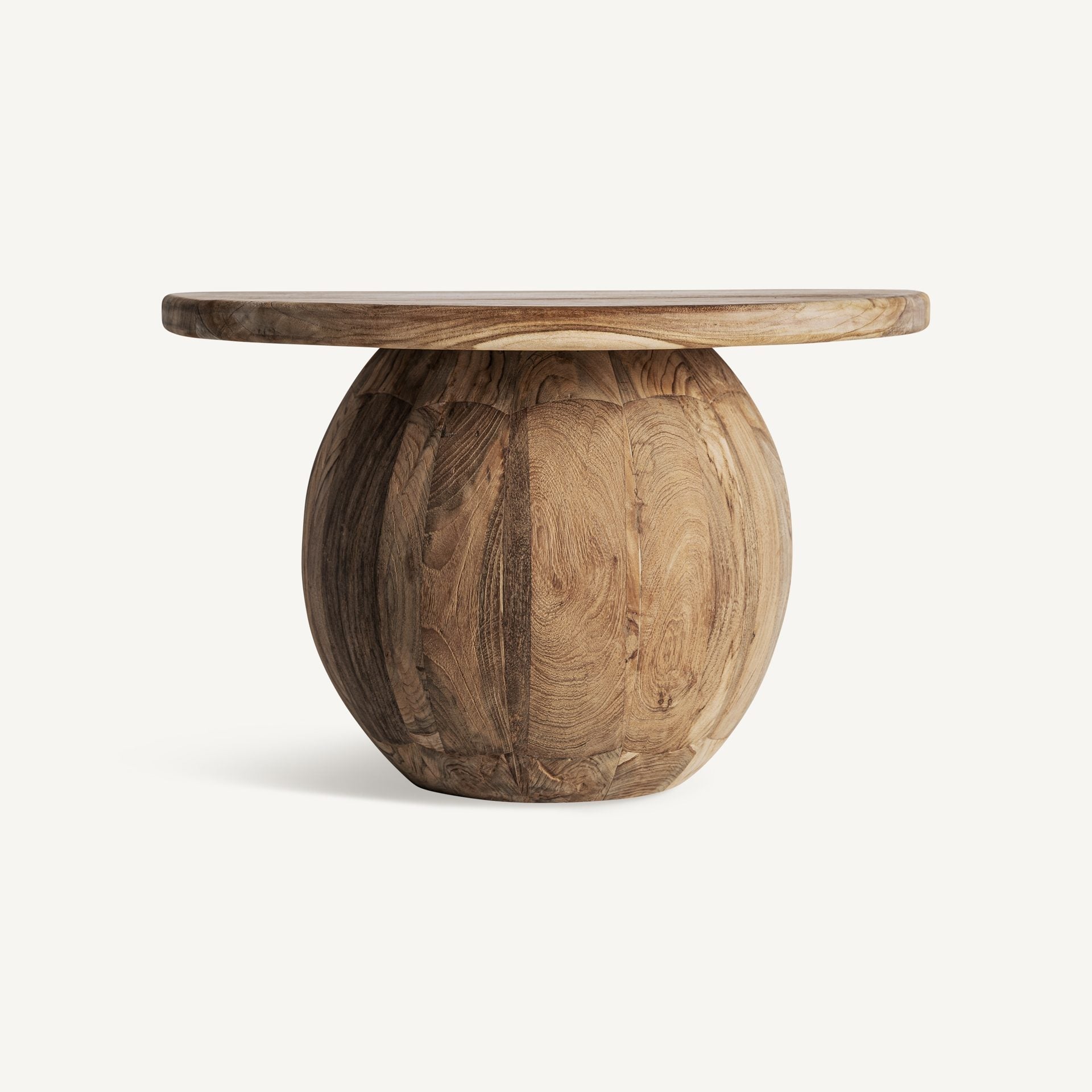 Bambua Erloy tavolino rotondo in teak di recupero
