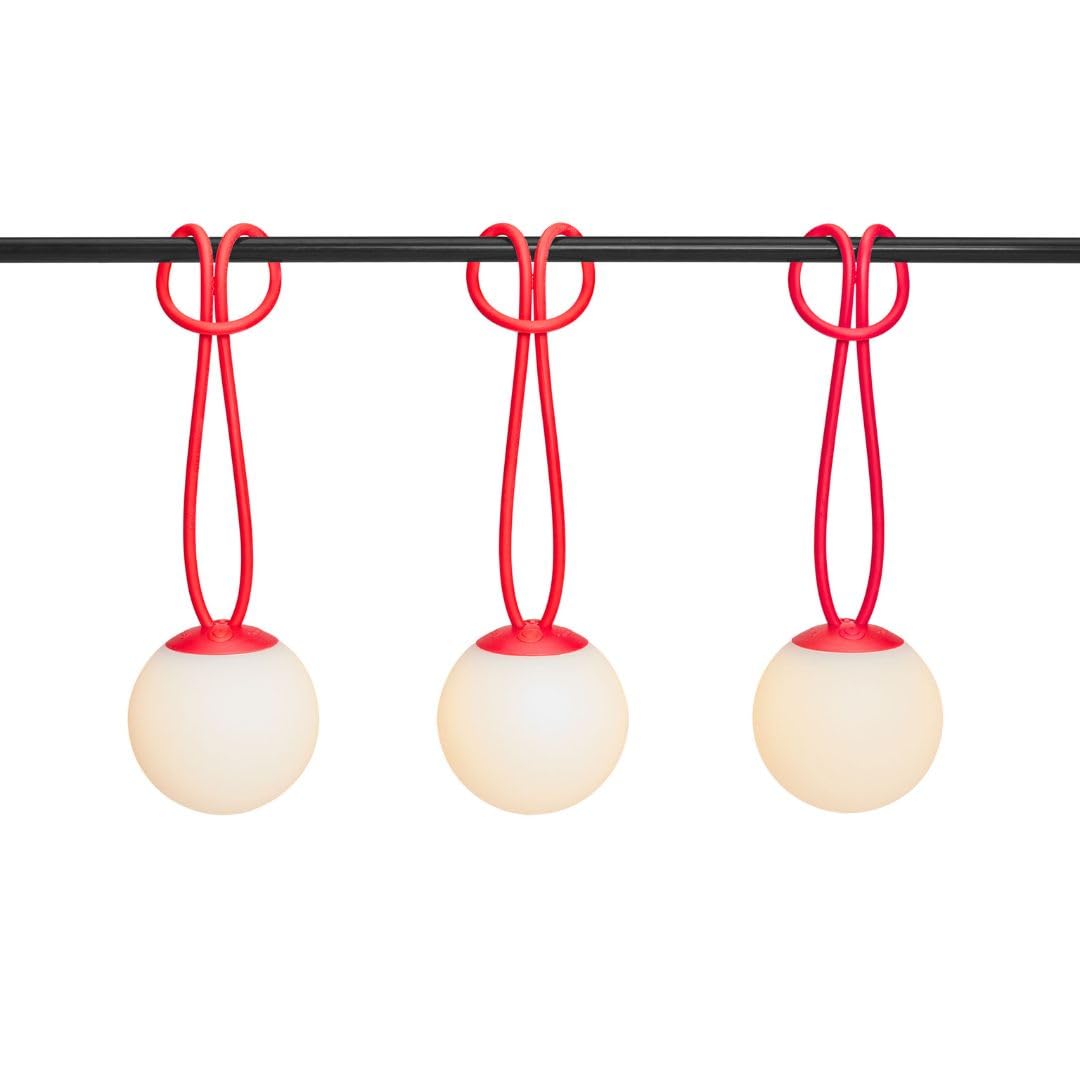 Fatboy Bolleke Mini Lampada LED 3pz Rossa Dimmerabile