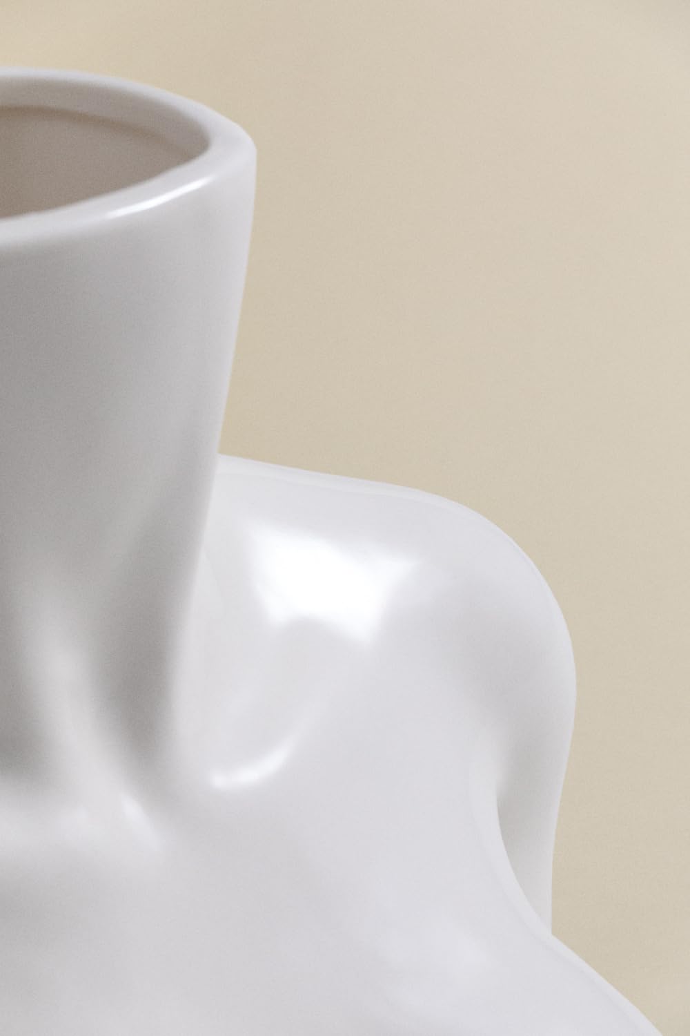 Sklum Aleska vaso in ceramica bianco forma busto
