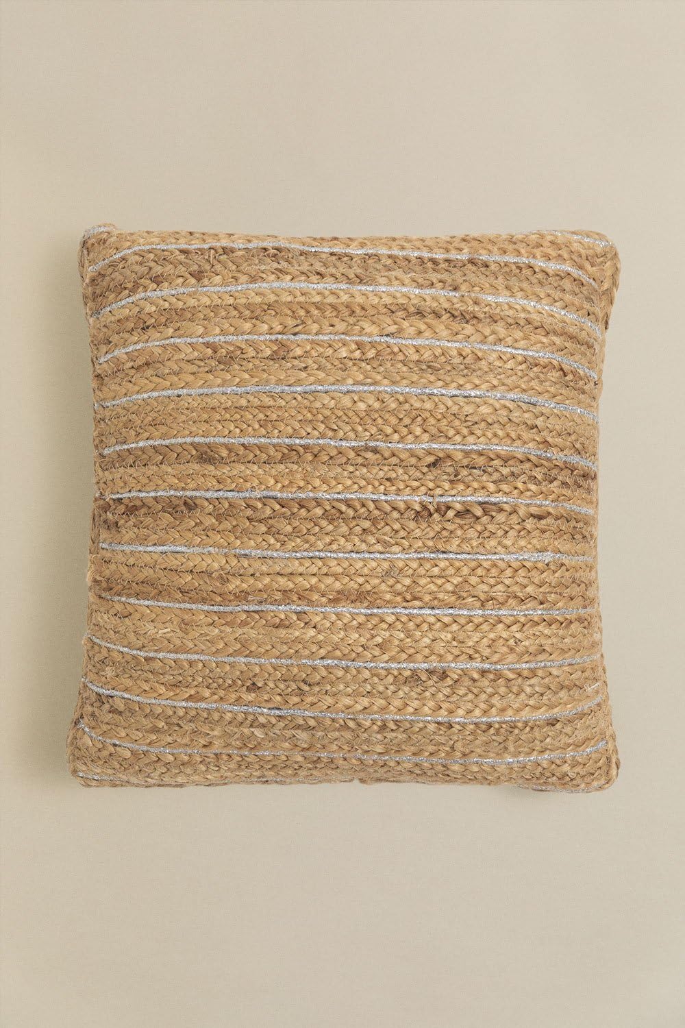 Sklum Justin cuscino in iuta quadrato naturale boho