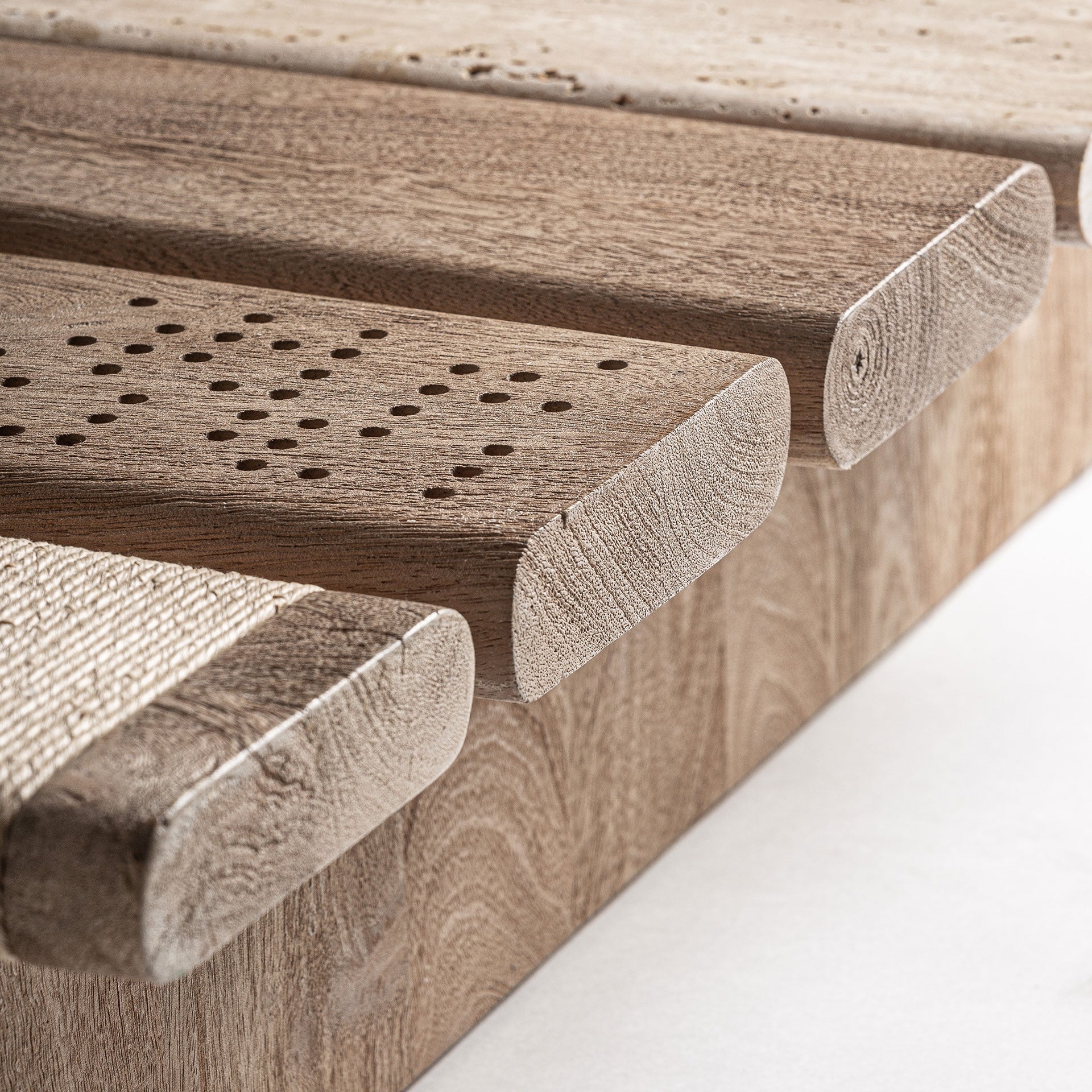 Bambua Jacquard Tavolino da Caffè Basso in Legno Mango