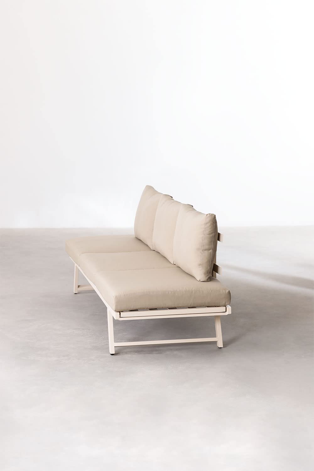 Sklum Libanc divano da giardino 3 posti beige reclinabile