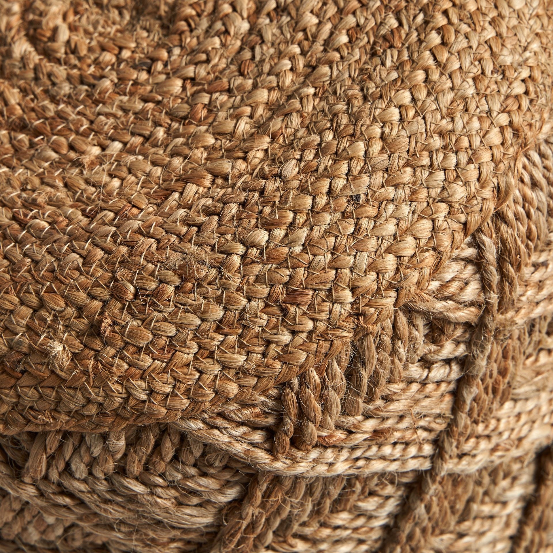 Bambua Elgin pouf in juta naturale