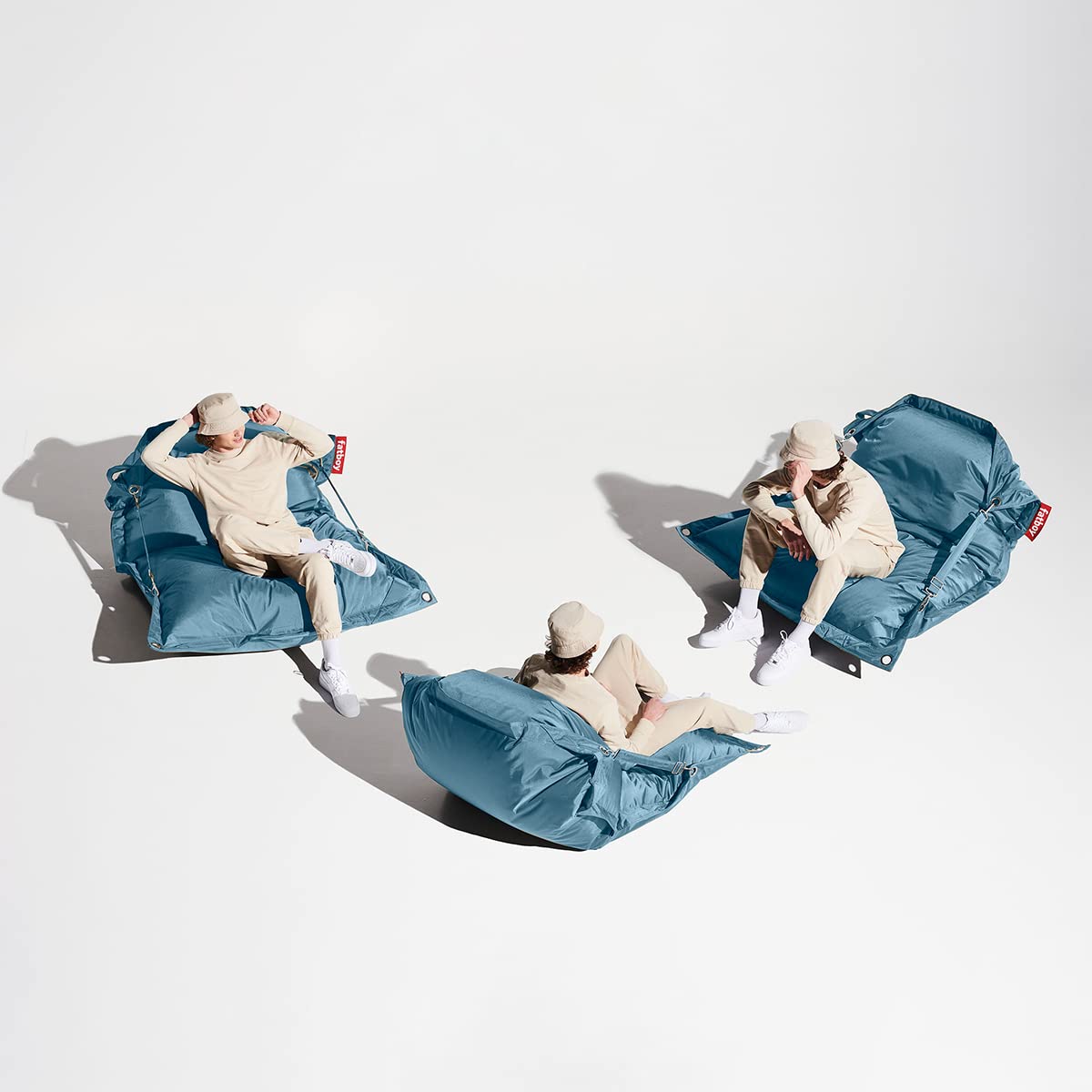 Fatboy Buggle-Up pouf sacco 2 posti poliestere azzurro