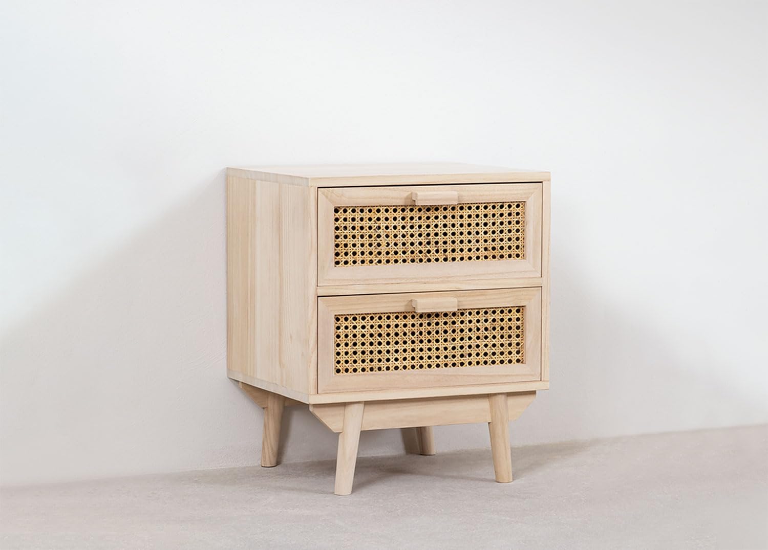 Sklum Ralik comodino legno paulownia 2 cassetti