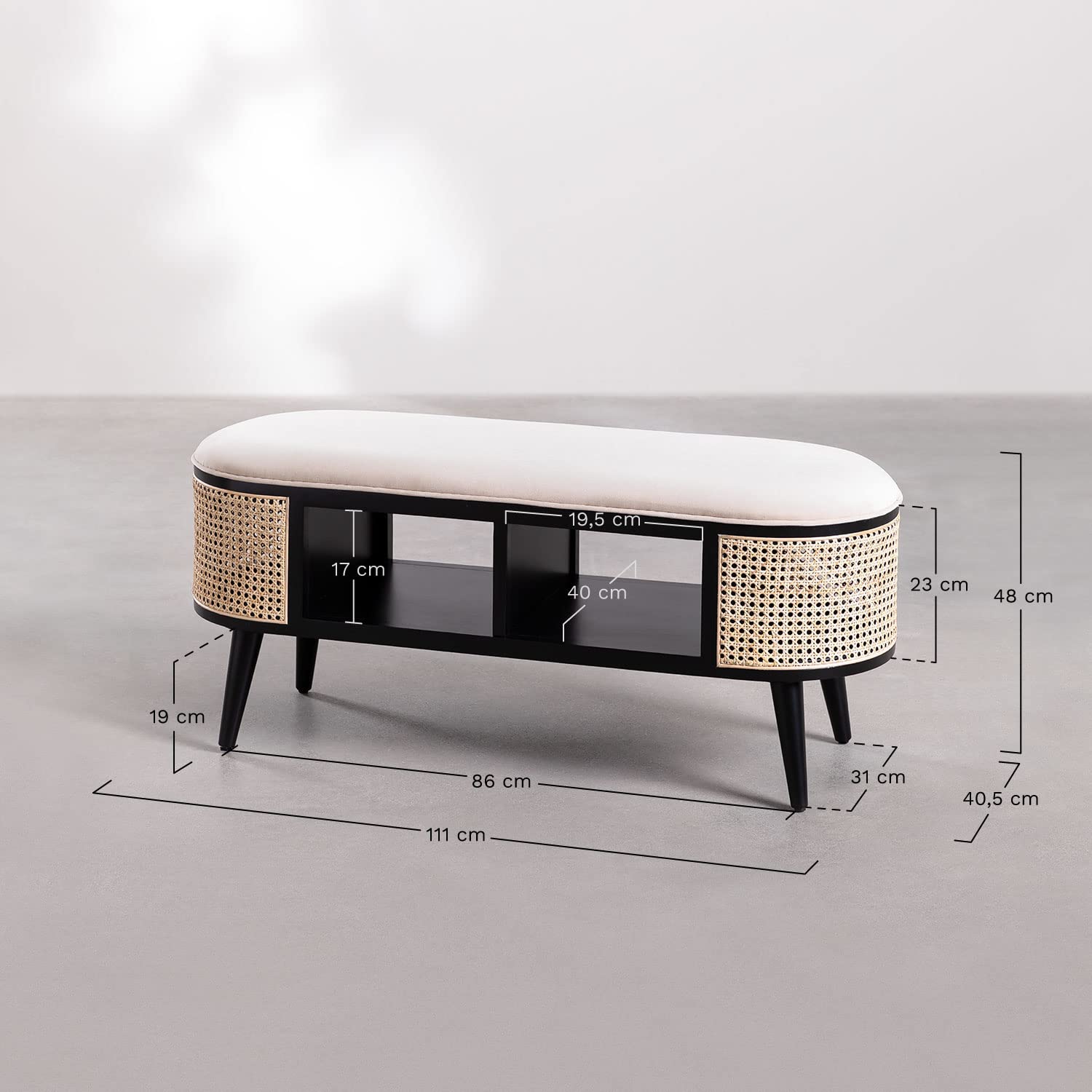 Sklum Icon Panca Contenitore Velluto 111 cm