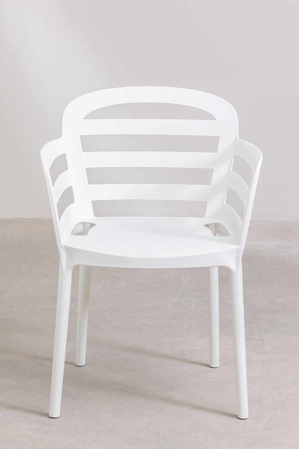 Sklum Gerum set 2 sedie giardino bianche con braccioli
