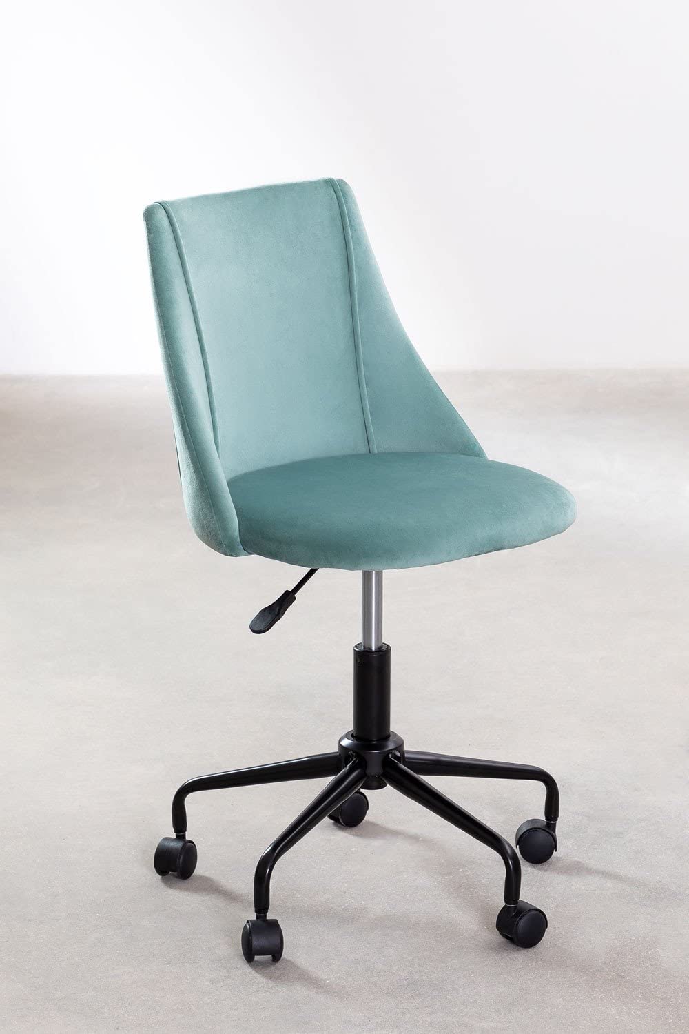 Sklum Garbys Sedia Ufficio Velluto Verde Abete Girevole