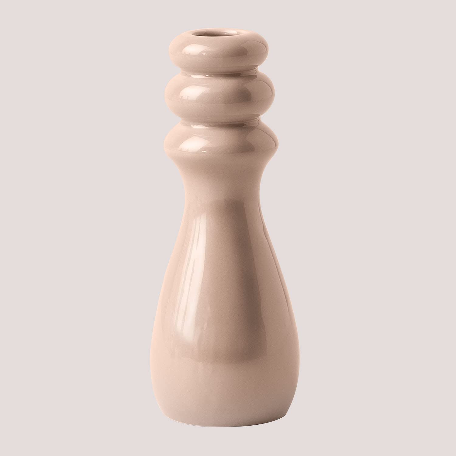 Sklum Alom vaso in ceramica beige lino 16 cm