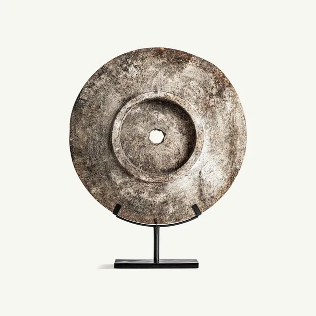 Bambua figura decorativa disco legno suar ferro