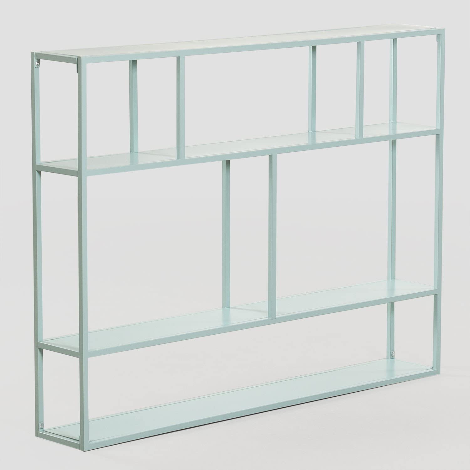 Sklum Thura Scaffale a Parete 120 cm Verde Abete Metallo