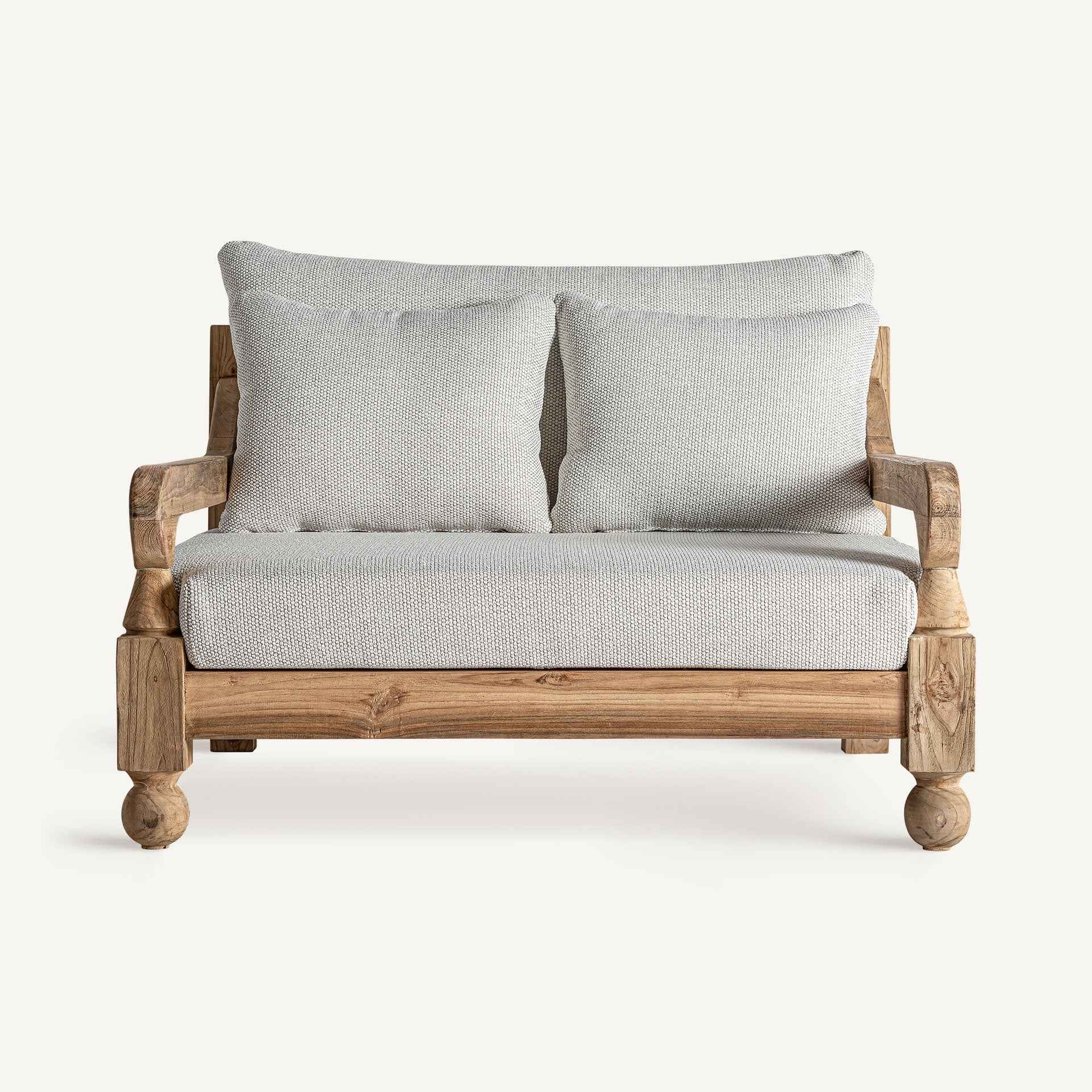 Bambua Jodphur divano da esterno teak grigio