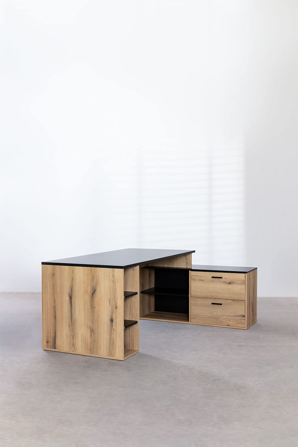Sklum Taluk Scrivania Angolare Legno 182,5 cm Rustico