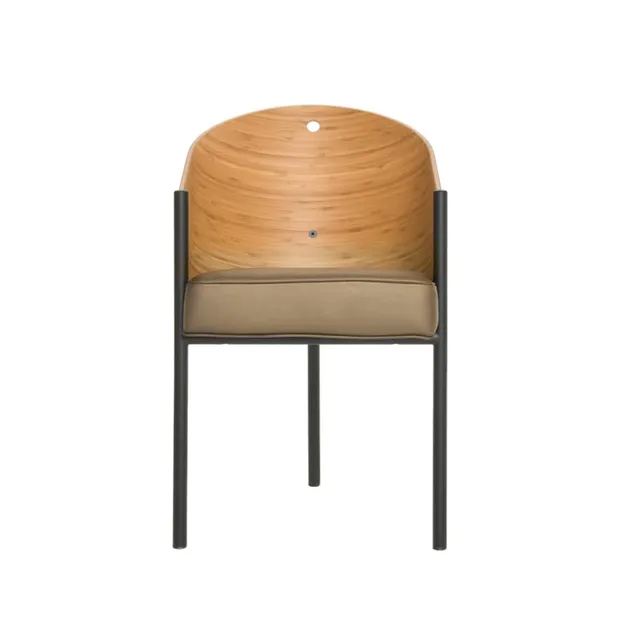 Driade Costes sedia bamboo nero in pelle da interno