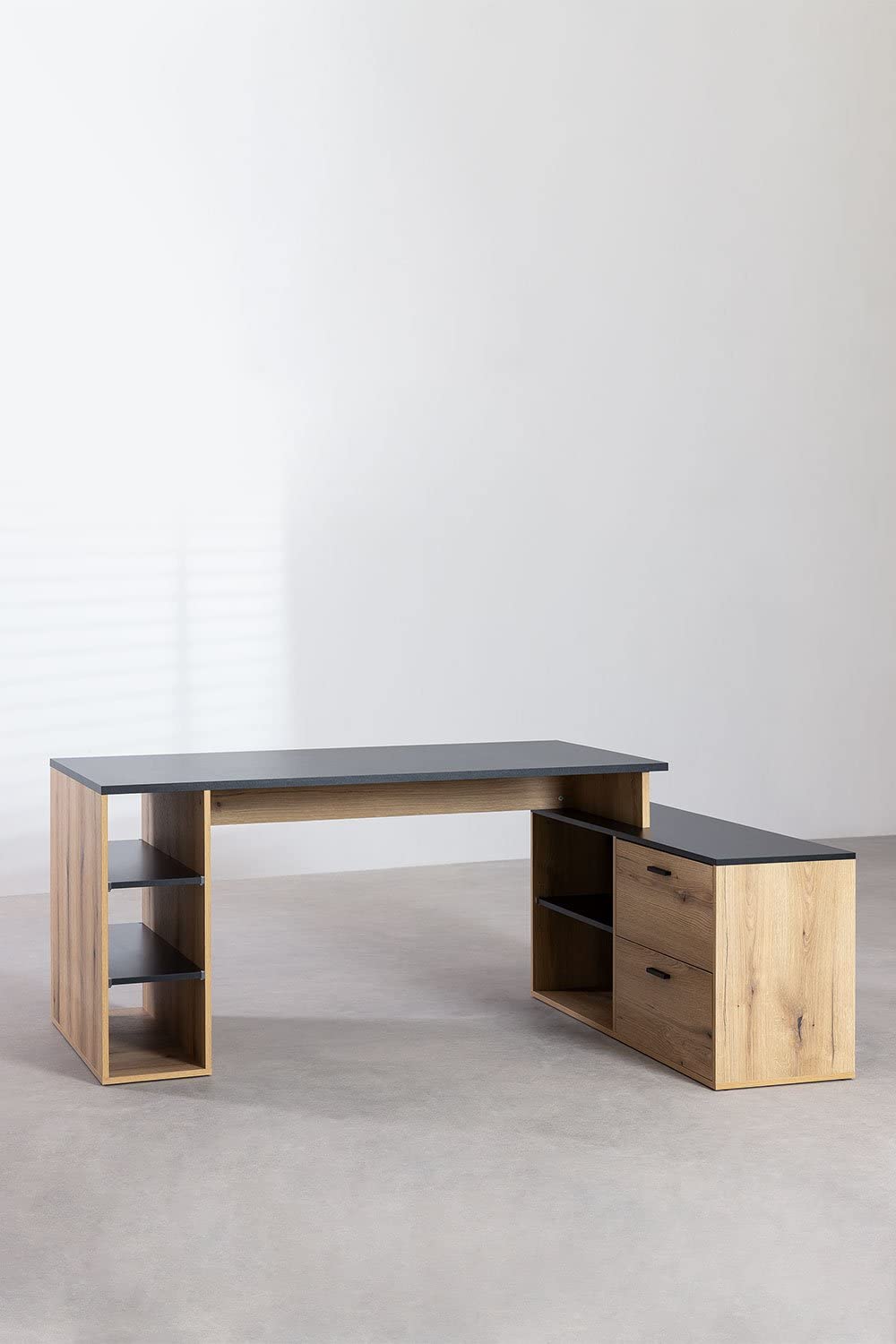 Sklum Taluk Scrivania Angolare Legno 182,5 cm Rustico