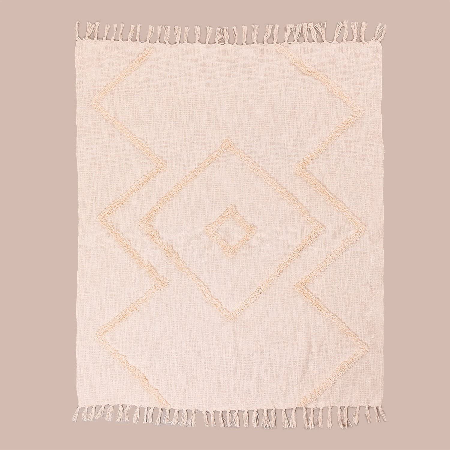 Sklum Neutre plaid in cotone beige crema