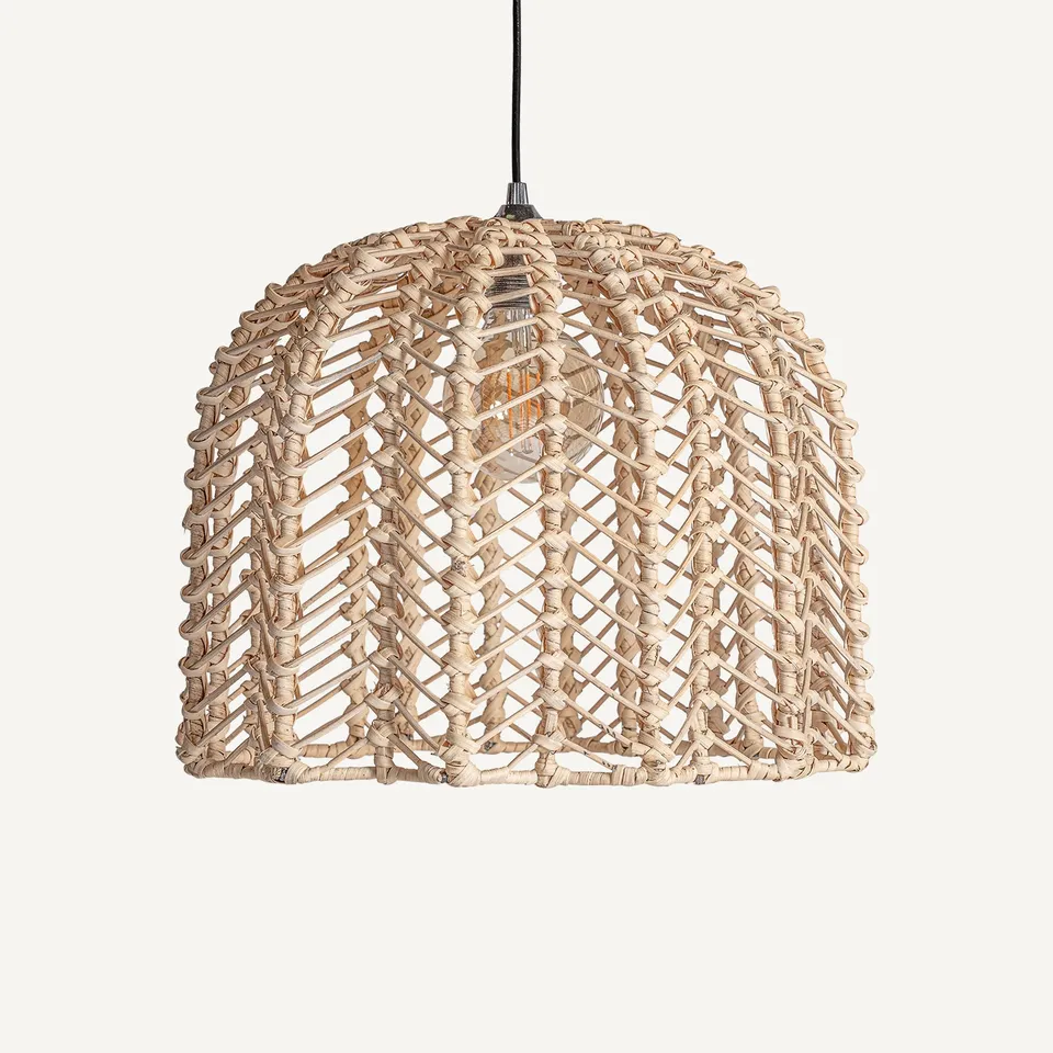 Bambua Plissé lampada a sospensione rattan naturale