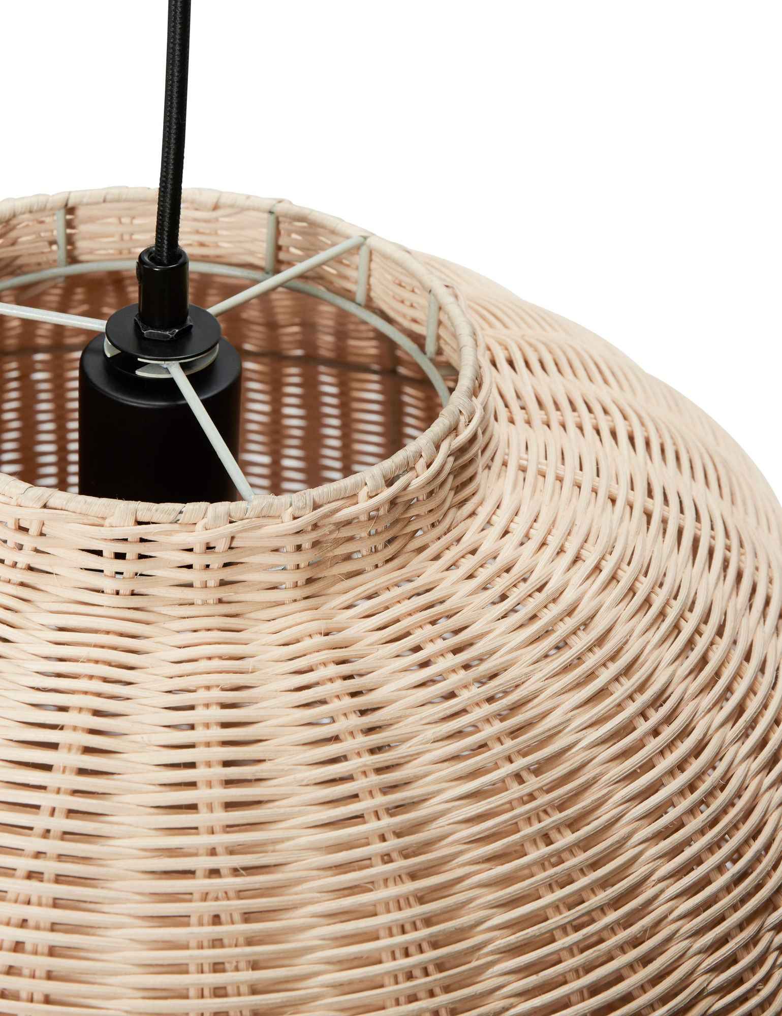 Bambua Chand lampada sospensione rattan naturale
