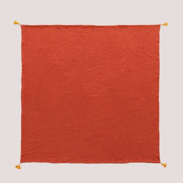 Sklum Danika Plaid in Cotone Terracotta 102x102 cm