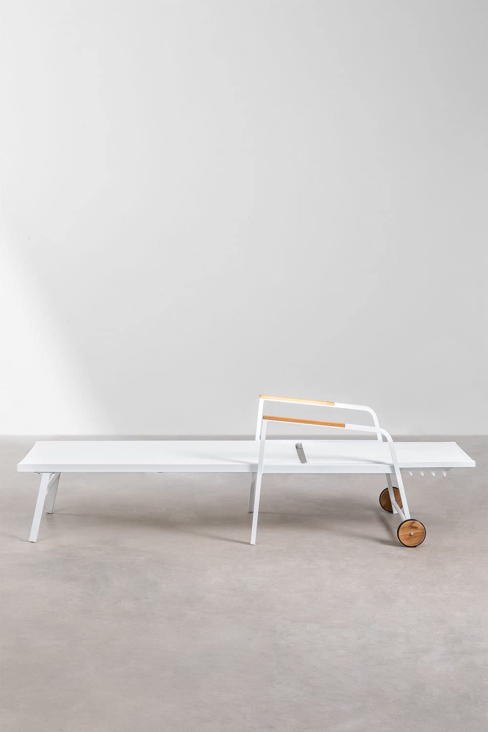 Sklum Archer lettino prendisole alluminio bianco reclinabile
