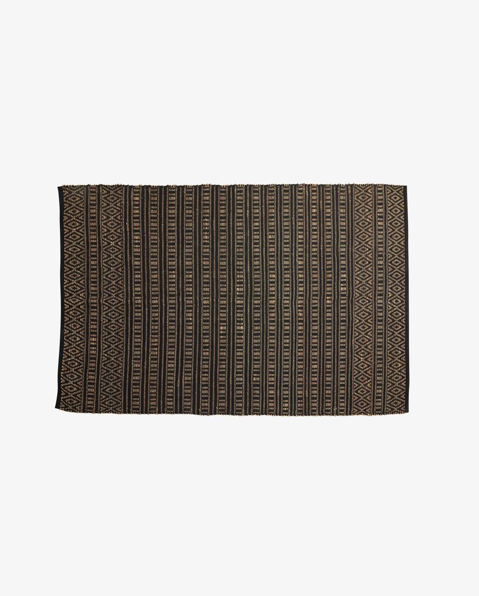 Bambua Farah tappeto 240x160 nero naturale cotone