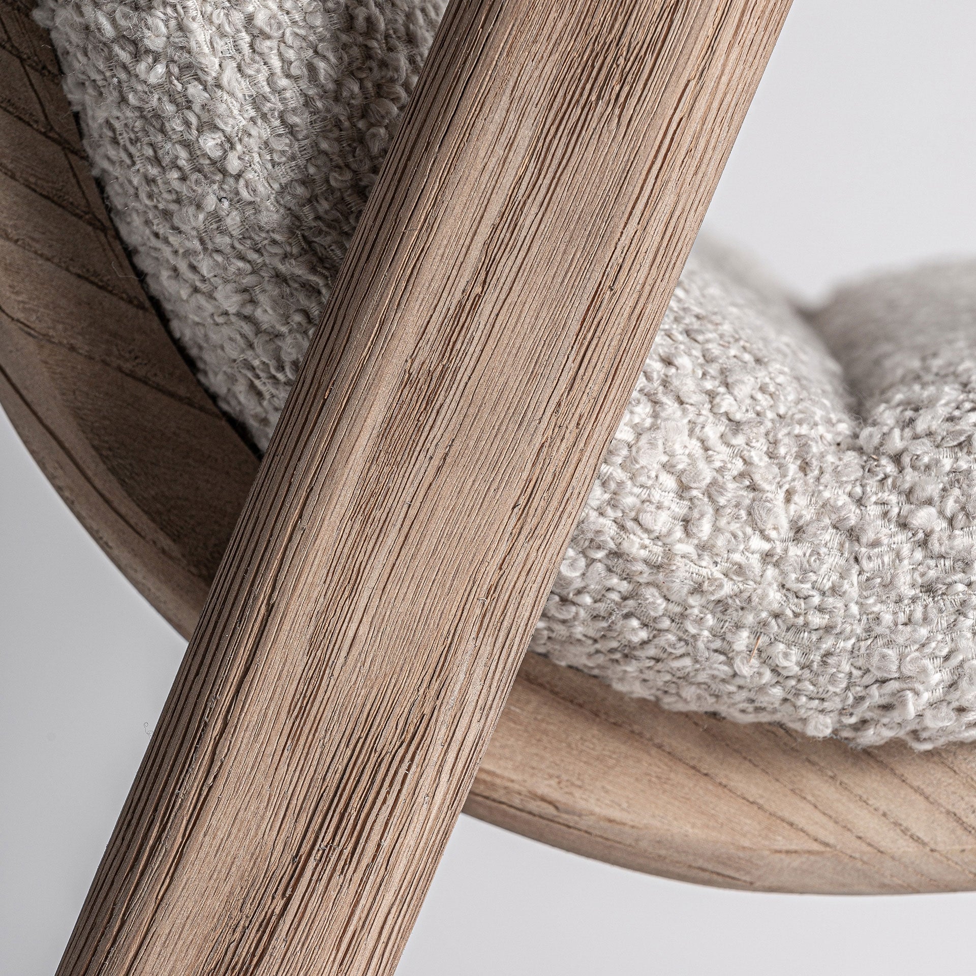 Bambua Jacquard sedia beige struttura olmo