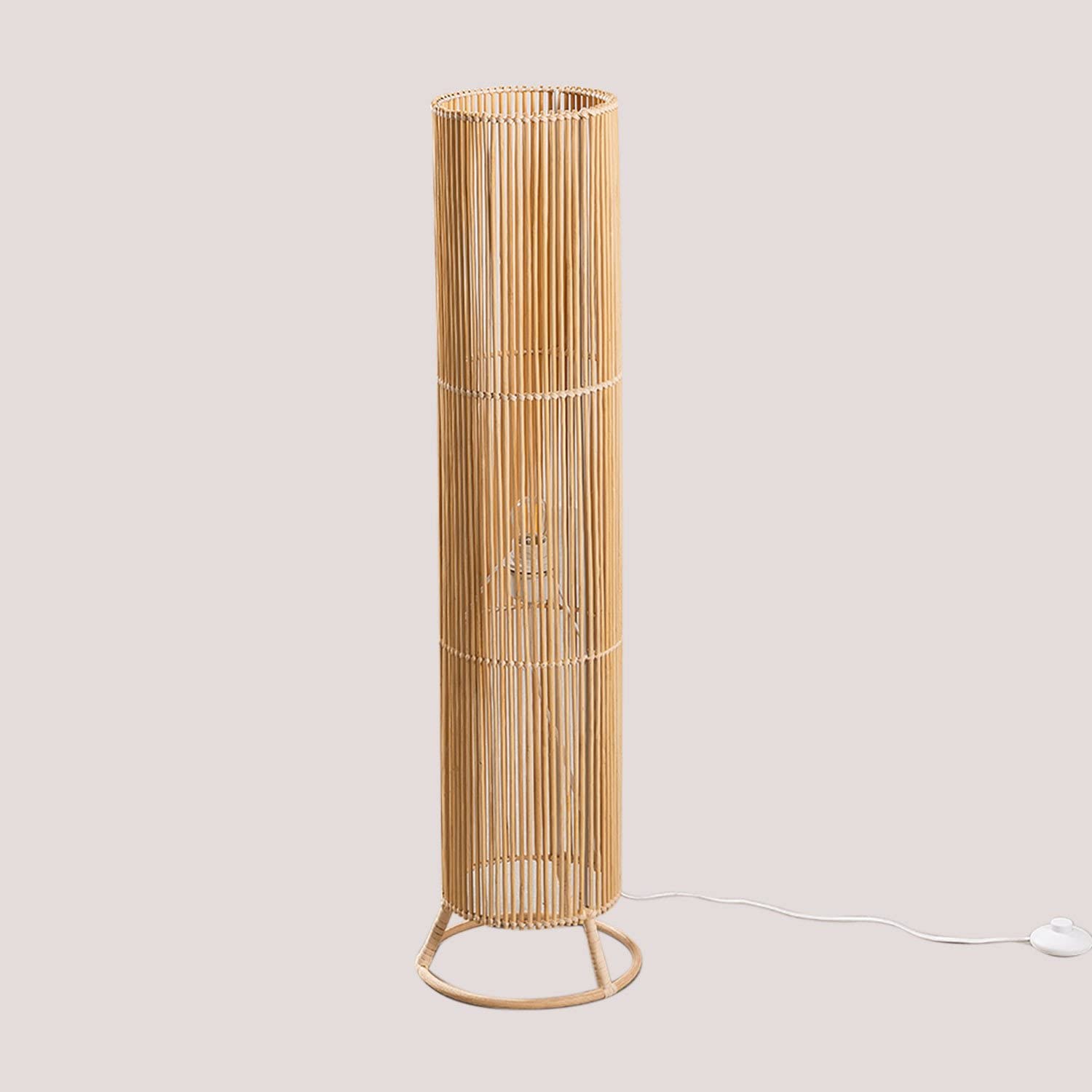 Sklum Nuwas lampada da terra in rattan 99,5 cm