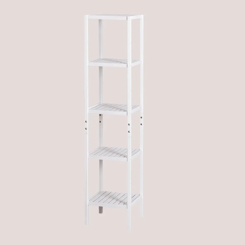 Sklum Zarak scaffale bambù bianco legno 145,5 cm
