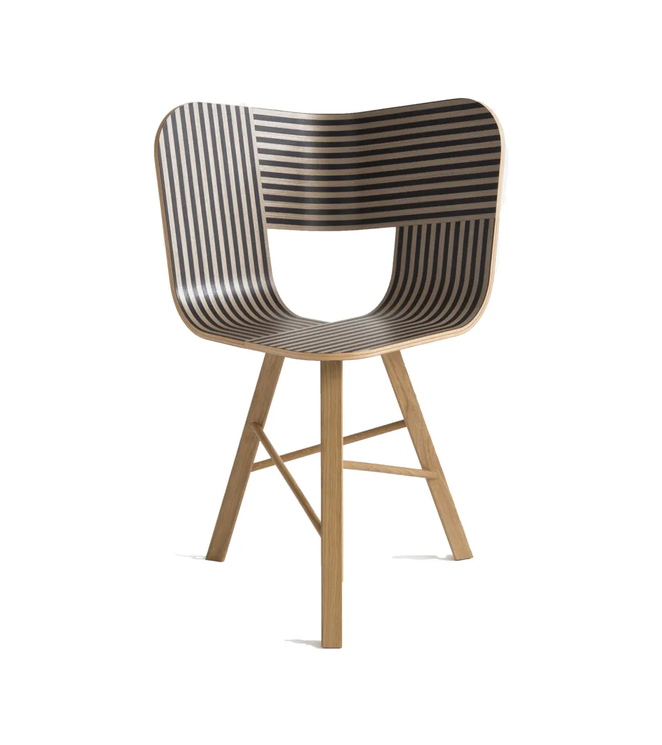 Colé Tria Wood sedia legno scultura