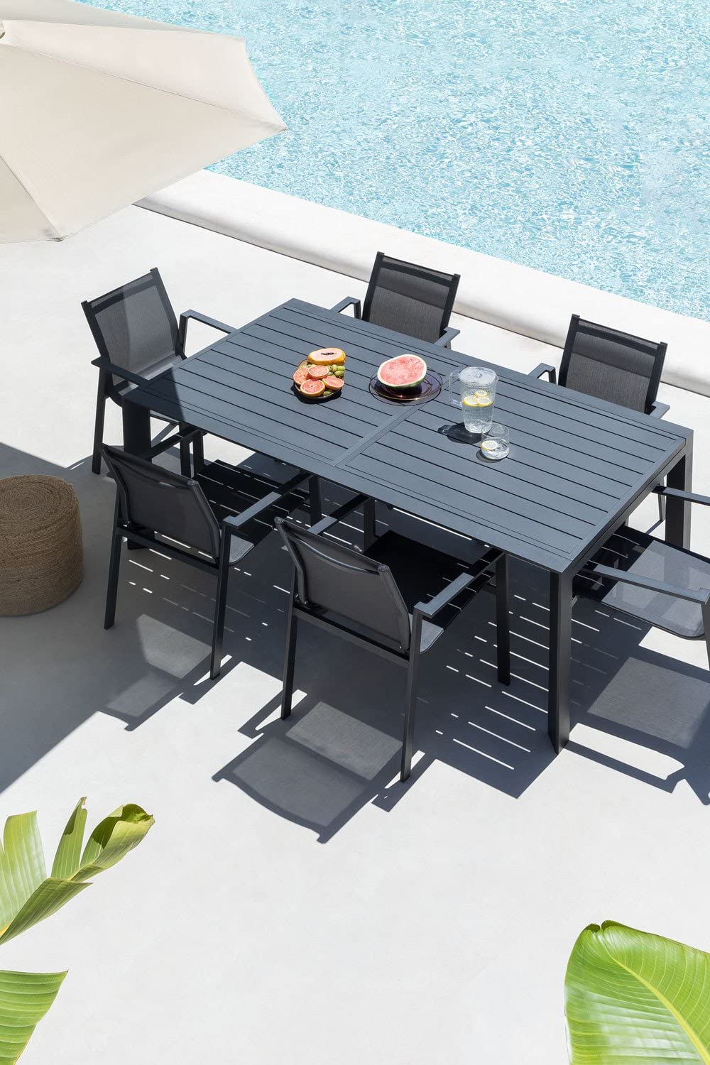 Sklum Starmi tavolo da giardino allungabile 180-240 antracite